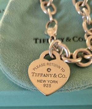 Tiffany & Co RTT Heart Tag with Diamond Bracelet